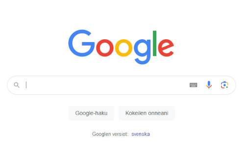 kuvankaappaus google.fi sivustolta